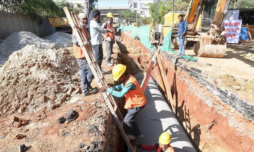 water treatment plant pipes infrastructure city water supply india