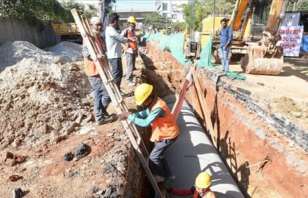 water treatment plant pipes infrastructure city water supply india