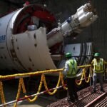Metro and road infrastructure projects under construction in India.