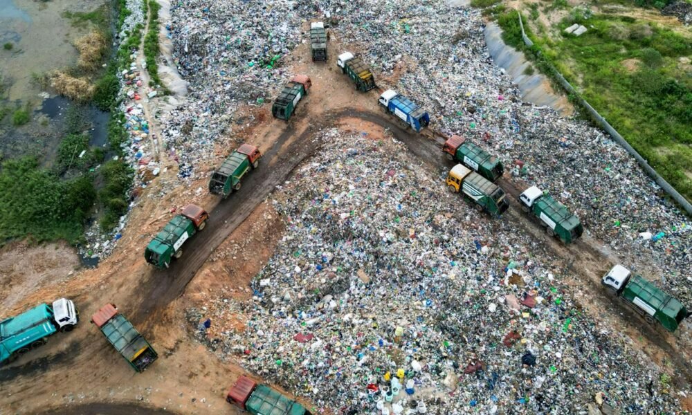 Waste processing and urban sanitation infrastructure facility in India.