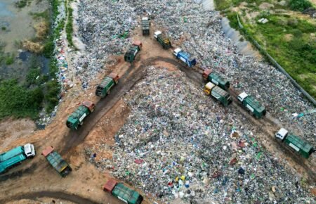 Waste processing and urban sanitation infrastructure facility in India.