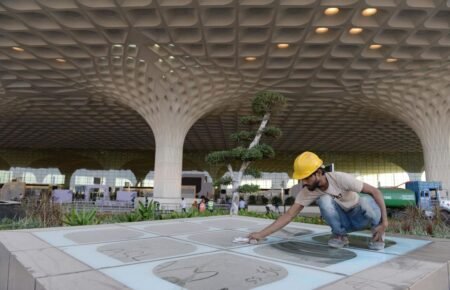 Airport terminal infrastructure and aviation development project in India.