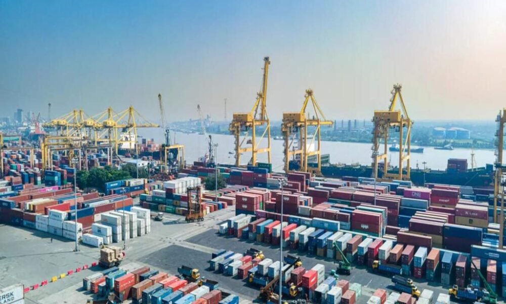 Cargo port and logistics infrastructure supporting freight transport in India.