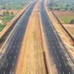Highway construction and road infrastructure development project in India.