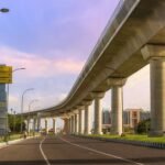 Metro rail construction and urban transport infrastructure project in India.