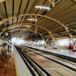 Modern railway station redevelopment and transport infrastructure in India