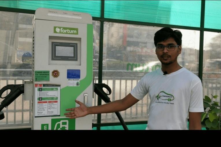 Electric vehicle charging station and EV infrastructure setup in India.