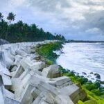 Coastal protection and sea erosion control infrastructure along Kerala's coastline.