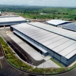 Modern logistics park and warehousing infrastructure in Gujarat.