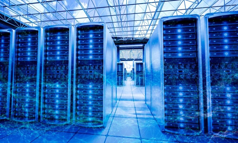 Modern data center facility supporting digital infrastructure and cloud services.