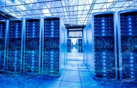 Modern data center facility supporting digital infrastructure and cloud services.
