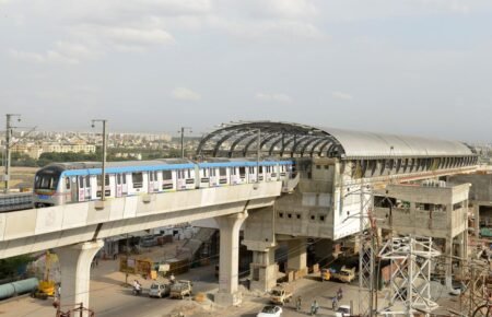 Hyderabad Metro Rail and urban transport infrastructure development in Telangana.