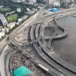 Mumbai Coastal Road infrastructure improving urban transportation connectivity.