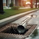 Urban drainage and stormwater infrastructure project in an Indian city.