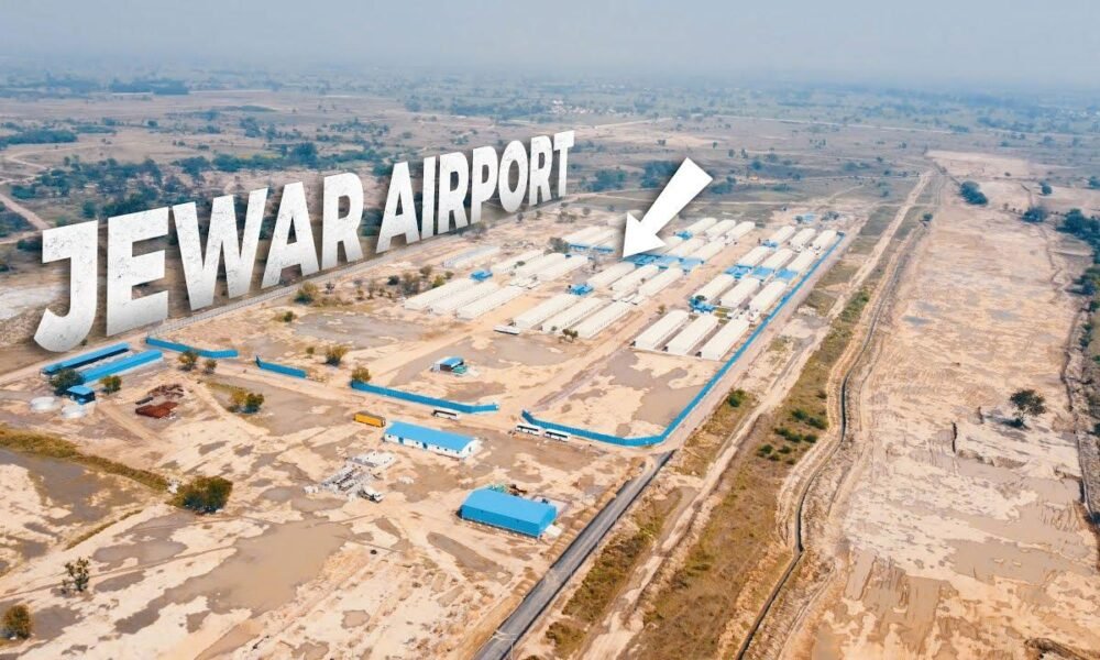 Jewar and Navi Mumbai airport infrastructure development projects in India.
