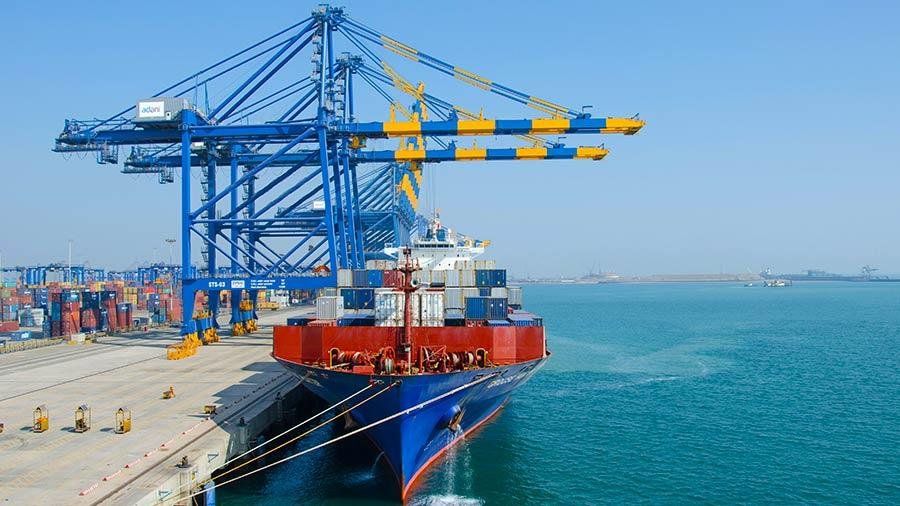 Cargo port and maritime infrastructure development in Gujarat.