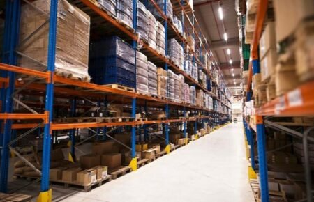 Modern warehousing facility supporting logistics and supply chain operations.
