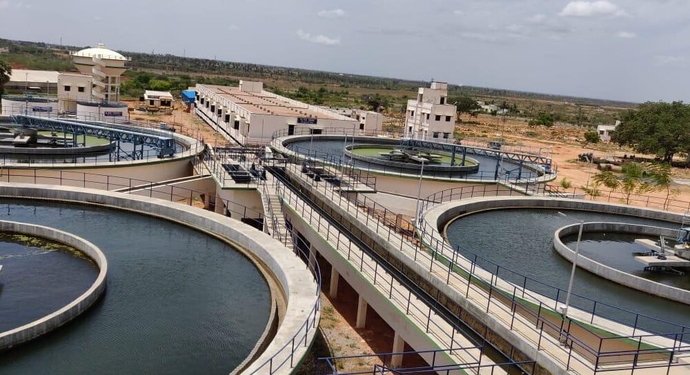 Water treatment and urban water supply infrastructure in Chennai, Tamil Nadu.