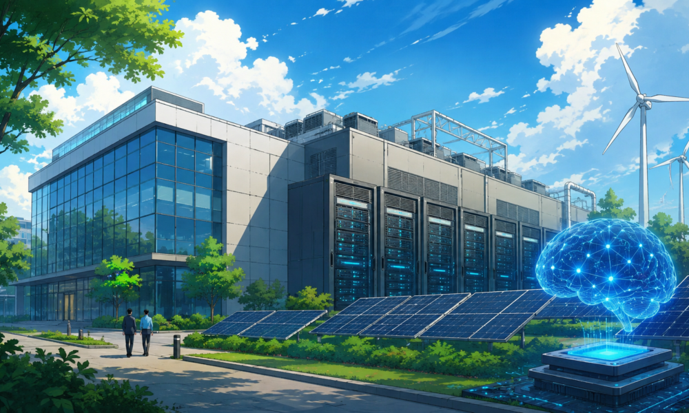 HCLTech office building representing the company's ₹3,500 crore AI data centre investment in India.
