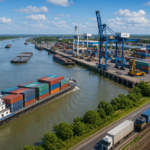 Modern Inland Waterway Cargo Terminal Driving India's Logistics Growth