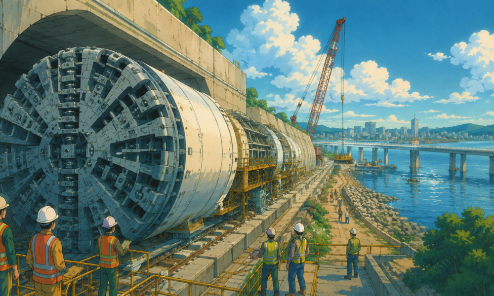 India Begins Construction of First Undersea Bullet Train Tunnel Beneath Thane Creek