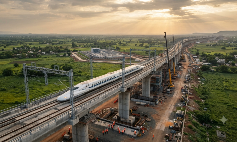 India's First High Speed Rail Electrification Network Under Construction