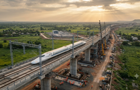 India's First High Speed Rail Electrification Network Under Construction