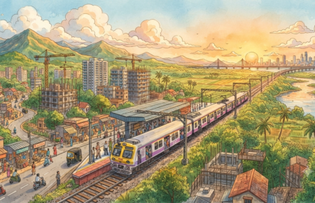 Modern transport infrastructure and urban development transforming Virar into a major growth corridor near Mumbai.