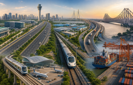 India’s infrastructure corridors connecting highways, railways, airports and industrial hubs
