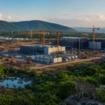 Google AI data centre construction site in Visakhapatnam, Andhra Pradesh