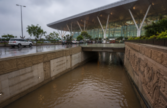 Noida International Airport in Jewar after heavy rainfall