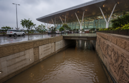 Noida International Airport in Jewar after heavy rainfall