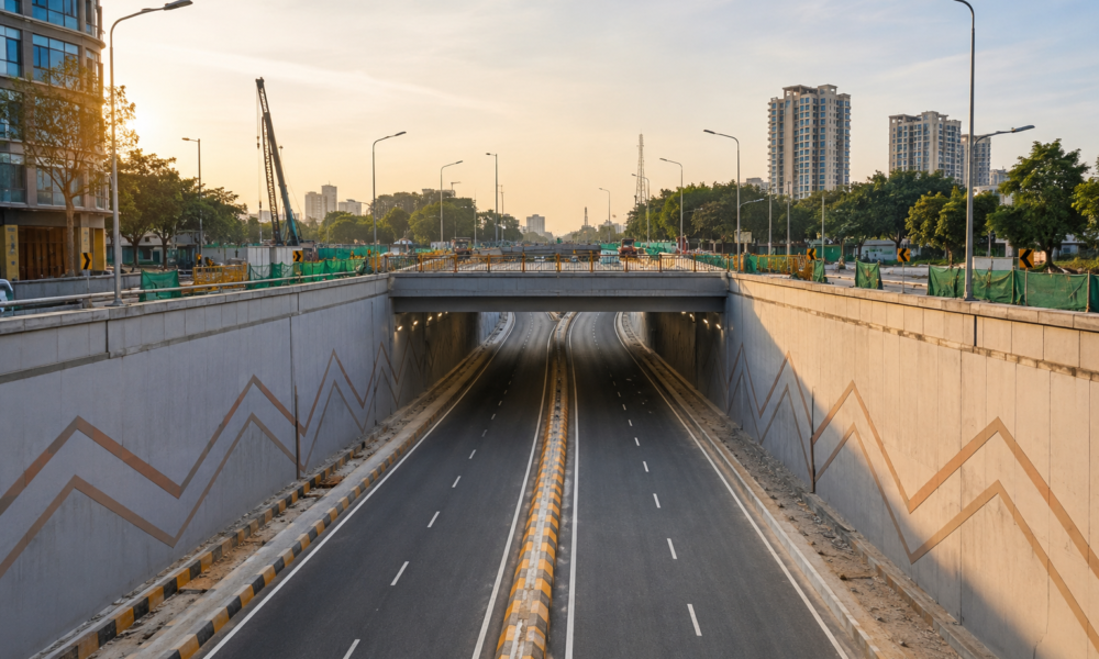 Gaur Chowk Underpass Misses August 15 Deadline, Opening Now Targeted for Diwali