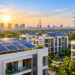 Rooftop solar panels installed on homes in India