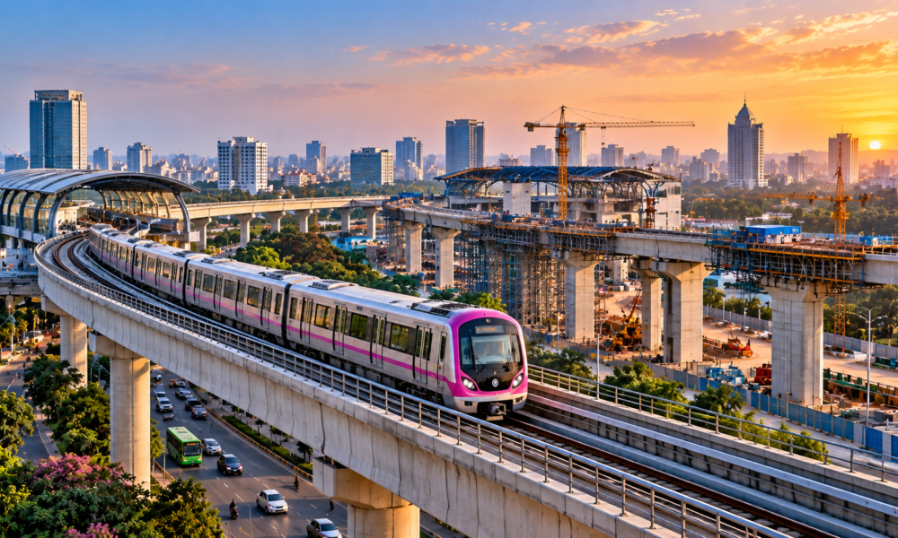 Bengaluru Metro Phase 3 is moving toward fresh civil-work tenders while Railway Board approval advances the Pink Line's 7.5-km elevated section.