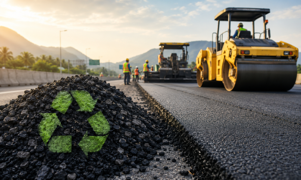 India Demonstrates 60% Recycled Asphalt Technology on NH-716
