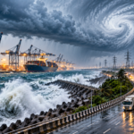 Cyclone-ready coastal infrastructure with ports, roads and power networks in India