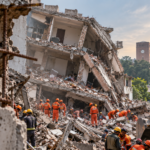 Satya Niketan building collapse and rescue operation in Delhi