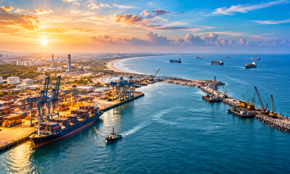Coastal infrastructure and port development along India's Bay of Bengal