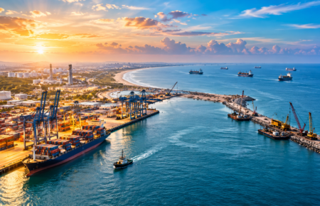 Coastal infrastructure and port development along India's Bay of Bengal