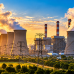 Thermal power station and electricity transmission infrastructure in India