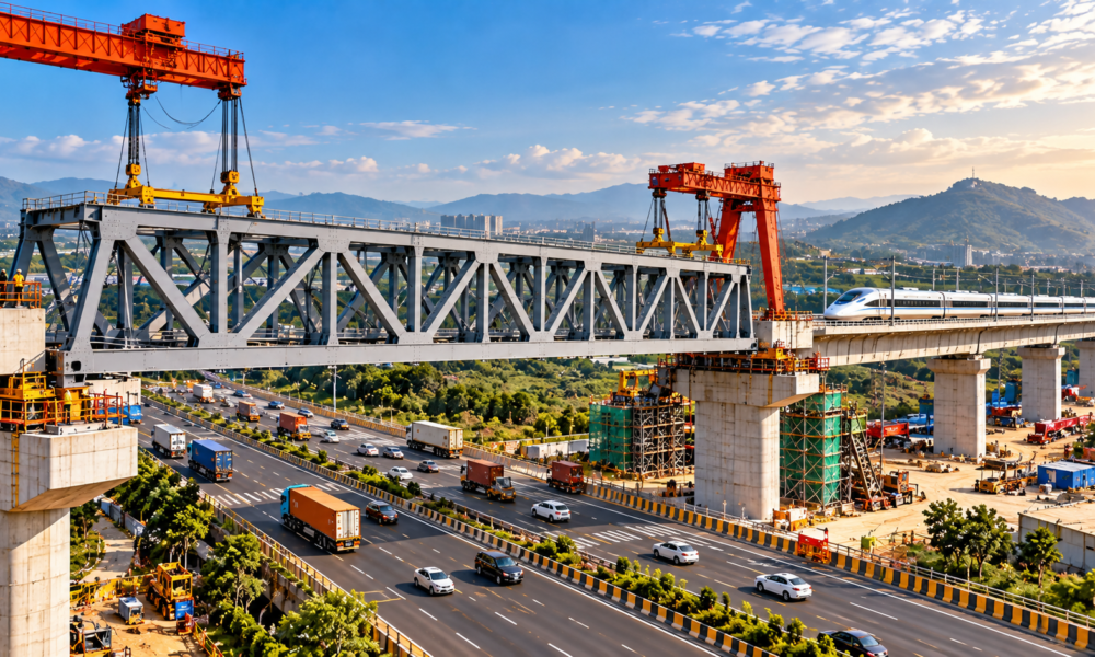 Mumbai–Ahmedabad Bullet Train: First Steel Bridge Launched in Maharashtra